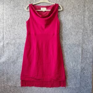 80s 90s Timeless Classic Glam Fushia Pink Silk Home Coming Dance Evening Dress